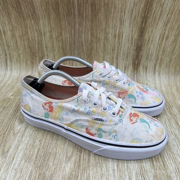 Vans Shoes - Vans x Disney Little Mermaid Women's Size 7.5 Casual White Sneakers Shoes